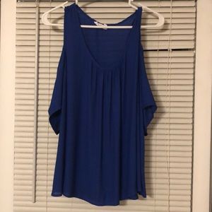 Cobalt blue Cold Shoulder blouse!